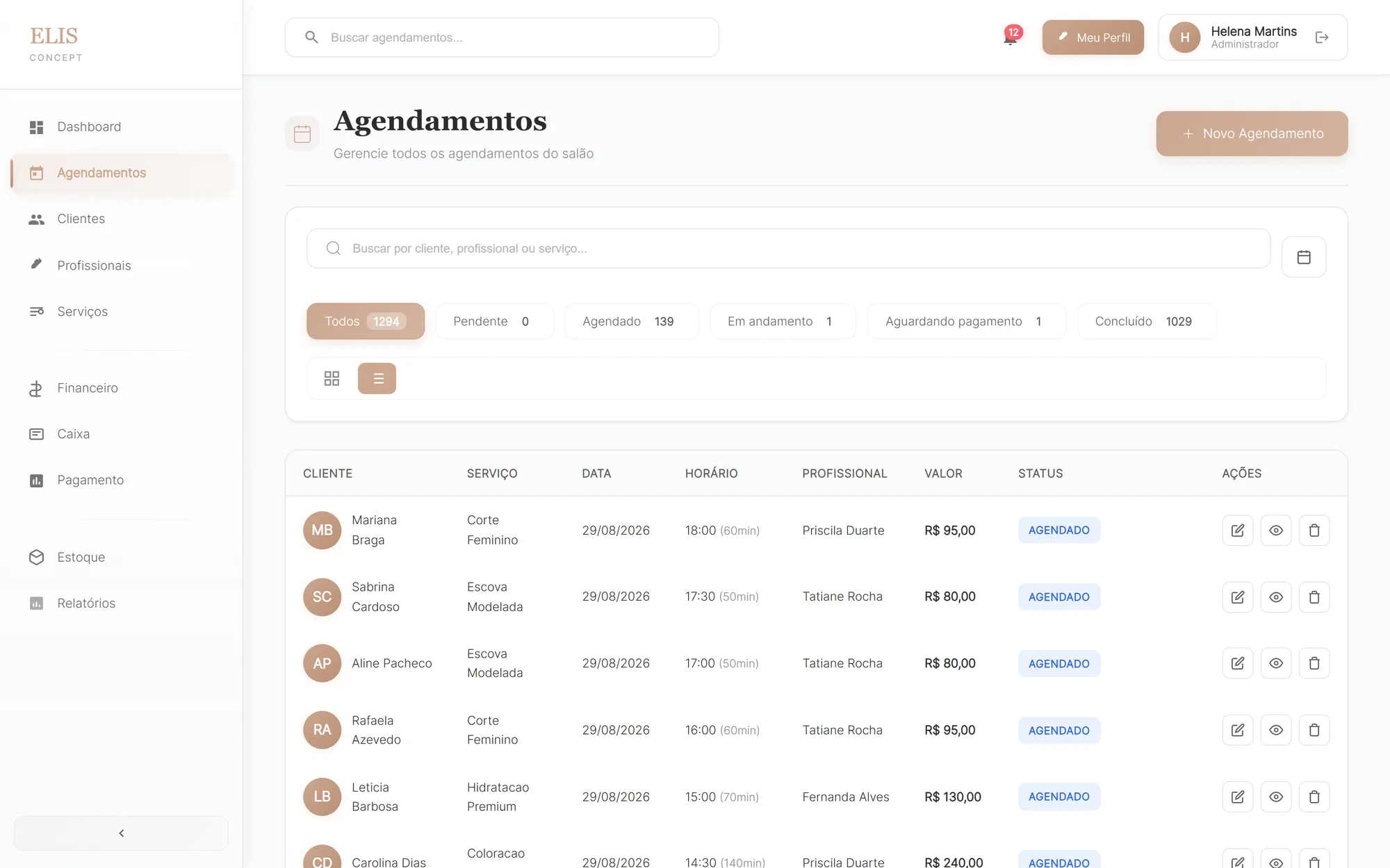 Elis Concept — Agenda